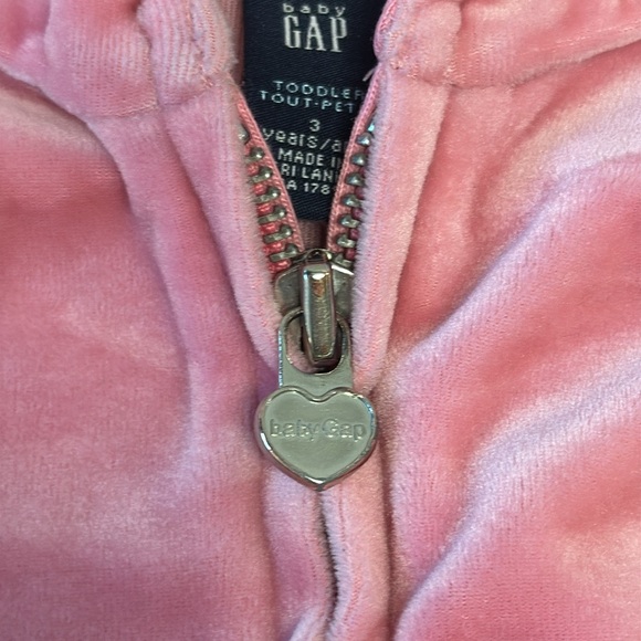 GAP - long sleeve hooded Velour Hoodie/sweater. Size 3 - Picture 3 of 6